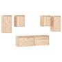Muebles para TV 6 piezas madera maciza de pino de vidaXL, Muebles TV - Ref: Foro24-3100239, Precio: 217,16 €, Descuento: %
