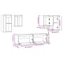 Muebles para TV 6 piezas madera maciza de pino de vidaXL, Muebles TV - Ref: Foro24-3100239, Precio: 217,16 €, Descuento: %
