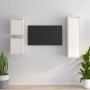 Muebles para TV 3 piezas madera maciza de pino blanco de vidaXL, Muebles TV - Ref: Foro24-3100165, Precio: 130,14 €, Descuent...