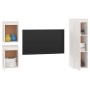 Muebles para TV 3 piezas madera maciza de pino blanco de vidaXL, Muebles TV - Ref: Foro24-3100165, Precio: 130,14 €, Descuent...