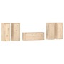 Muebles para TV 5 piezas madera maciza de pino de vidaXL, Muebles TV - Ref: Foro24-3100214, Precio: 223,02 €, Descuento: %