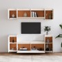 Muebles para TV 6 piezas madera maciza de pino blanco de vidaXL, Muebles TV - Ref: Foro24-3100190, Precio: 256,83 €, Descuent...