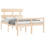 Cama para personas mayores con cabecero madera maciza 140x190cm de vidaXL, Camas y somieres - Ref: Foro24-3195331, Precio: 15...