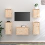 Muebles para TV 5 piezas madera maciza de pino de vidaXL, Muebles TV - Ref: Foro24-3100269, Precio: 182,49 €, Descuento: %