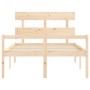 Cama para personas mayores con cabecero madera maciza 140x190cm de vidaXL, Camas y somieres - Ref: Foro24-3195331, Precio: 15...