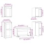 Muebles para TV 5 piezas madera maciza de pino de vidaXL, Muebles TV - Ref: Foro24-3100269, Precio: 182,49 €, Descuento: %