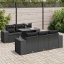 Set de sofás de jardín 7 pzas con cojines ratán sintético negro en Conjuntos de jardín | Comprar online en Foru.es