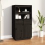 Aparador alto de madera maciza de pino negro 60x40x116,5 cm de vidaXL, Aparadores - Ref: Foro24-814538, Precio: 161,62 €, Des...