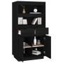 Aparador alto de madera maciza de pino negro 60x40x116,5 cm de vidaXL, Aparadores - Ref: Foro24-814538, Precio: 161,62 €, Des...