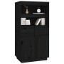 Aparador alto de madera maciza de pino negro 60x40x116,5 cm de vidaXL, Aparadores - Ref: Foro24-814538, Precio: 161,62 €, Des...