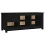 Mueble zapatero de madera maciza de pino negro 110x38x45,5 cm de vidaXL, Zapateros y organizadores de calzado - Ref: Foro24-8...
