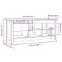Mueble zapatero de madera maciza de pino negro 110x38x45,5 cm de vidaXL, Zapateros y organizadores de calzado - Ref: Foro24-8...