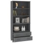Aparador HAMAR madera de pino maciza gris oscuro de vidaXL, Aparadores - Ref: Foro24-3100936, Precio: 162,90 €, Descuento: %