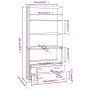Aparador HAMAR madera de pino maciza gris oscuro de vidaXL, Aparadores - Ref: Foro24-3100936, Precio: 162,90 €, Descuento: %