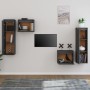 Muebles para TV 4 piezas madera maciza de pino gris de vidaXL, Muebles TV - Ref: Foro24-3100251, Precio: 157,30 €, Descuento: %