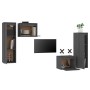Muebles para TV 4 piezas madera maciza de pino gris de vidaXL, Muebles TV - Ref: Foro24-3100251, Precio: 157,30 €, Descuento: %