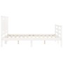 Estructura de cama con cabecero madera maciza blanco 120x200 cm de vidaXL, Camas y somieres - Ref: Foro24-3194047, Precio: 13...