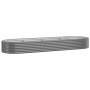 Jardinera arriate acero recubrimiento polvo gris 322x100x36 cm de vidaXL, Maceteros y jardineras - Ref: Foro24-318999, Precio...