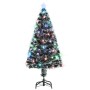 Árbol de Navidad preiluminado con soporte y LED fibra óptica 120 cm en Decoración Festiva y Estacional | Comprar online en Foru.