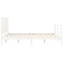 Estructura de cama con cabecero madera maciza blanco 160x200 cm de vidaXL, Camas y somieres - Ref: Foro24-3194777, Precio: 17...