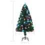 Árbol de Navidad preiluminado con soporte y LED fibra óptica 120 cm en Decoración Festiva y Estacional | Comprar online en Foru.