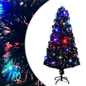 Árbol de Navidad preiluminado con soporte y LED fibra óptica 150 cm en Decoración Festiva y Estacional | Comprar online en Foru.
