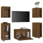 Muebles para TV 5 piezas madera maciza de pino marrón miel de vidaXL, Muebles TV - Ref: Foro24-3100272, Precio: 155,16 €, Des...