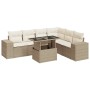 Set sofás de jardín 7 piezas y cojines ratán sintético beige en Conjuntos de jardín | Comprar online en Foru.es
