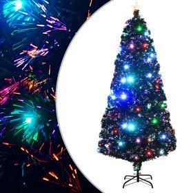 Árbol de Navidad preiluminado con soporte y LED fibra óptica 180 cm en Decoración Festiva y Estacional | Comprar online en Foru.