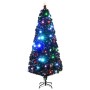 Árbol de Navidad preiluminado con soporte y LED fibra óptica 210 cm en Decoración Festiva y Estacional | Comprar online en Foru.