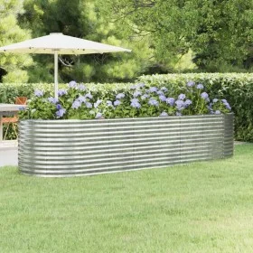 Steel powder-coated silver planter bed 322x100x68 cm by vidaXL, Pots and planters - Ref: Foro24-319072, Price: 143,25 €, Disc...