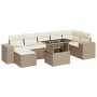 Set de sofás de jardín y cojines 8 piezas ratán sintético beige en Conjuntos de jardín | Comprar online en Foru.es