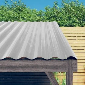 Dachpaneele 12 Einheiten aus silberbeschichtetem Stahl 100x36 cm von vidaXL, Dachziegel und Dachziegel - Ref: Foro24-319146, ...