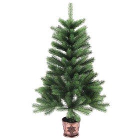 Árbol de Navidad artificial hojas realistas verde 90 cm en Decoración Festiva y Estacional | Comprar online en Foru.es