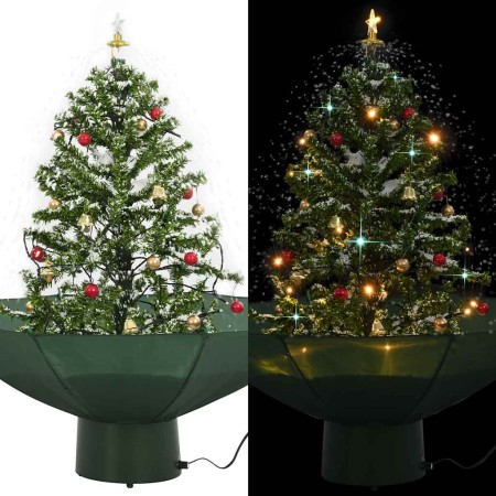 Árbol de Navidad con nieve con base en paraguas verde 75 cm en Decoración Festiva y Estacional | Comprar online en Foru.es