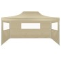 Carpa pleglable con 3 paredes crema 3x4,5 m de vidaXL, Carpas y cenadores - Ref: Foro24-44972, Precio: 152,80 €, Descuento: %