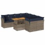 Set de sofás de jardín con cojines 9 pzas ratán sintético gris en Conjuntos de jardín | Comprar online en Foru.es