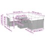 Set de sofás de jardín con cojines 9 pzas ratán sintético gris en Conjuntos de jardín | Comprar online en Foru.es