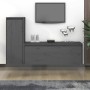 Muebles para TV 2 piezas madera maciza de pino gris de vidaXL, Muebles TV - Ref: Foro24-3100116, Precio: 109,11 €, Descuento: %