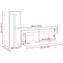 Muebles para TV 2 piezas madera maciza de pino gris de vidaXL, Muebles TV - Ref: Foro24-3100116, Precio: 109,11 €, Descuento: %