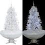 Árbol de Navidad con nieve con base en paraguas blanco 170 cm en Decoración Festiva y Estacional | Comprar online en Foru.es