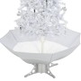 Árbol de Navidad con nieve con base en paraguas blanco 170 cm en Decoración Festiva y Estacional | Comprar online en Foru.es