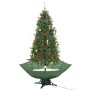 Árbol de Navidad con nieve con base en paraguas verde 190 cm en Decoración Festiva y Estacional | Comprar online en Foru.es