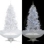 Árbol de Navidad con nieve con base en paraguas blanco 190 cm en Decoración Festiva y Estacional | Comprar online en Foru.es