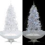 Árbol de Navidad con nieve con base en paraguas blanco 190 cm en Decoración Festiva y Estacional | Comprar online en Foru.es