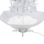 Árbol de Navidad con nieve con base en paraguas blanco 190 cm en Decoración Festiva y Estacional | Comprar online en Foru.es