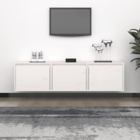 Muebles para TV 3 piezas madera maciza de pino blanco de vidaXL, Muebles TV - Ref: Foro24-3100125, Precio: 100,85 €, Descuent...