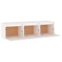 Muebles para TV 3 piezas madera maciza de pino blanco de vidaXL, Muebles TV - Ref: Foro24-3100125, Precio: 100,85 €, Descuent...