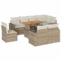Set de sofás de jardín con cojines 9 pzas ratán sintético beige en Conjuntos de jardín | Comprar online en Foru.es