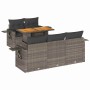 Set de muebles de jardín 6 pzas y cojines ratán sintético gris en Conjuntos de jardín | Comprar online en Foru.es
